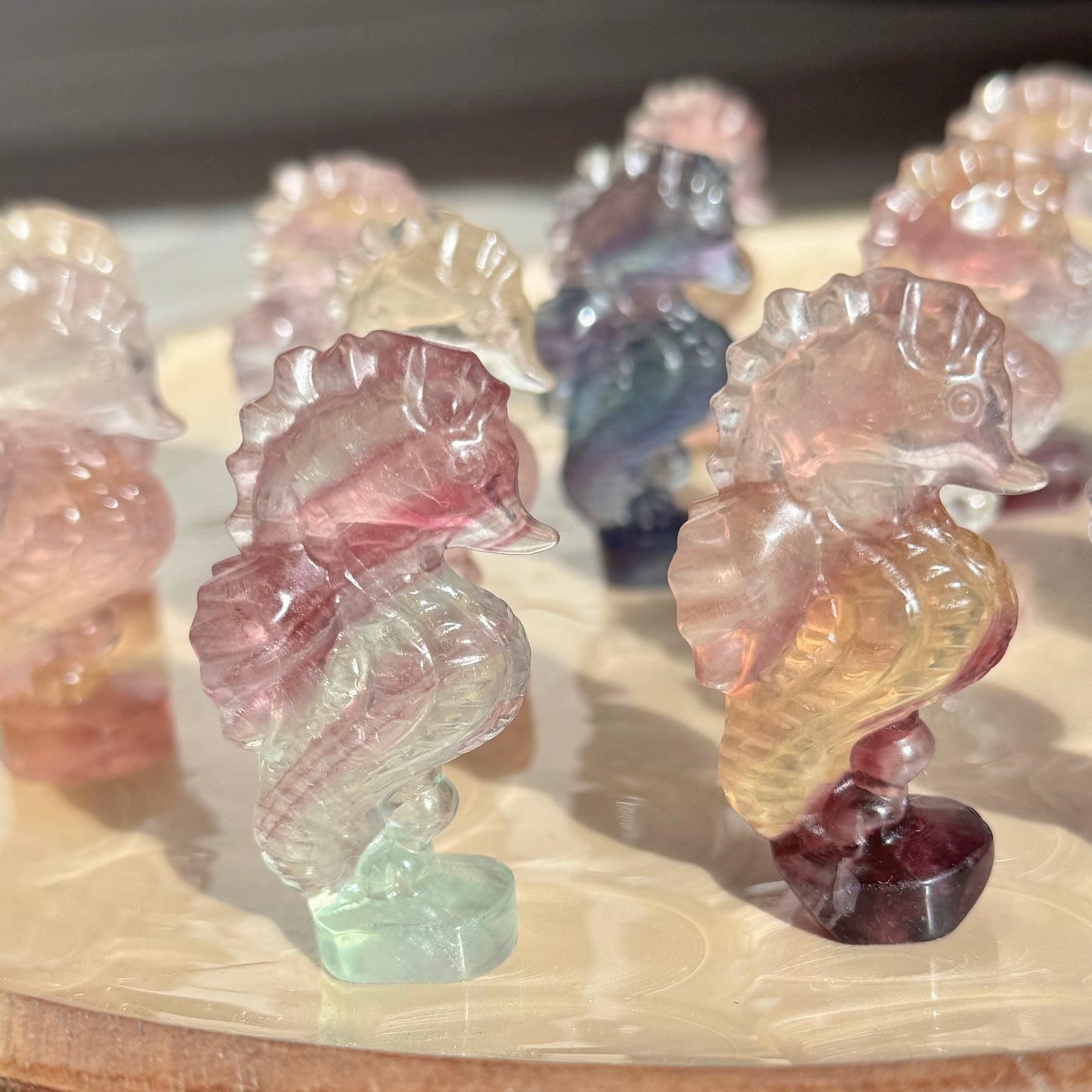 Candy Fluorite Seahorse Carving | Intuitively Chosen