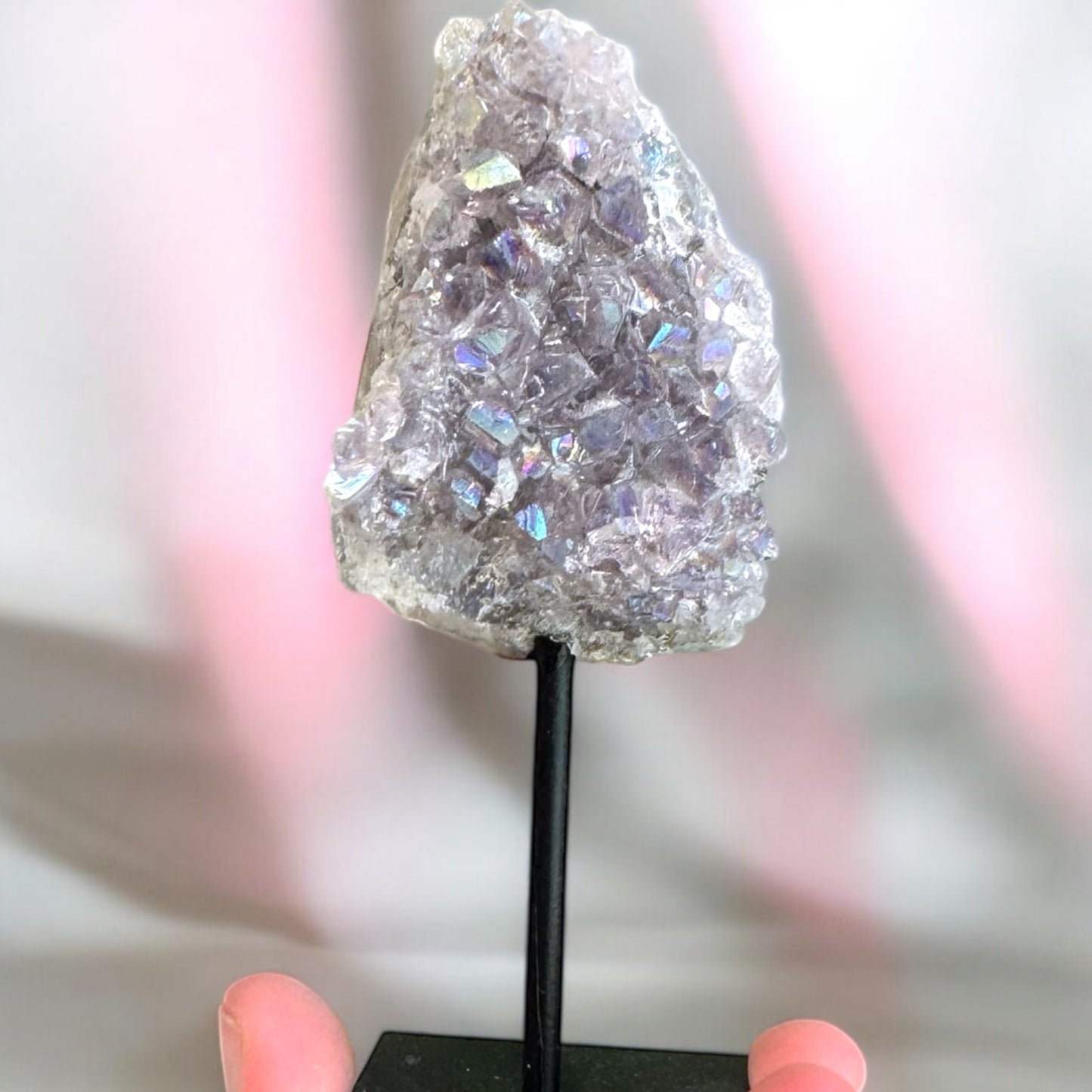 Aura Amethyst Cluster on Stand (c)