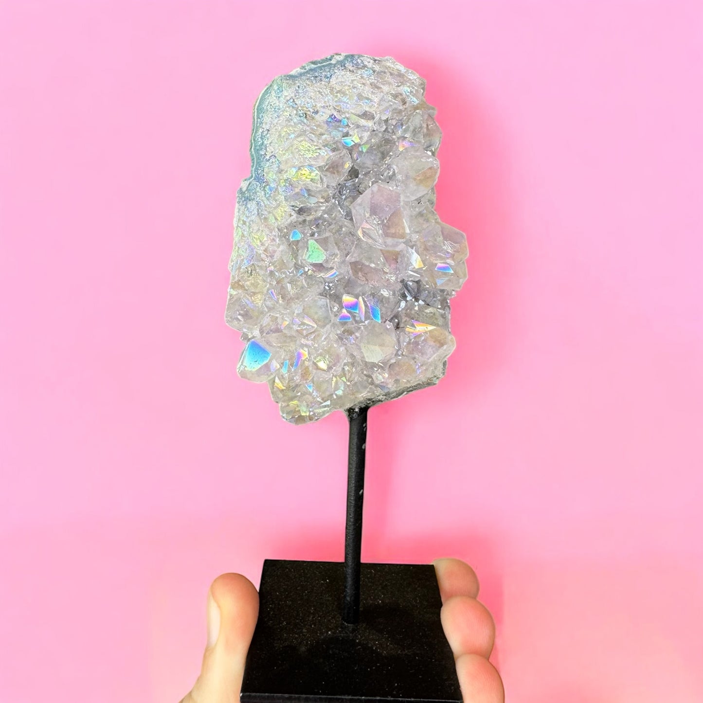 Aura Amethyst Cluster on Stand