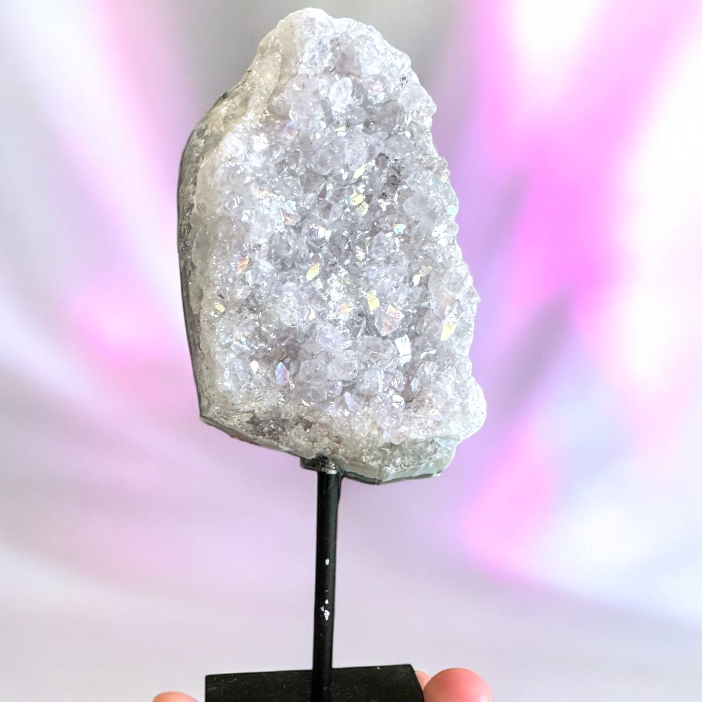 Aura Amethyst Cluster on Stand (j)