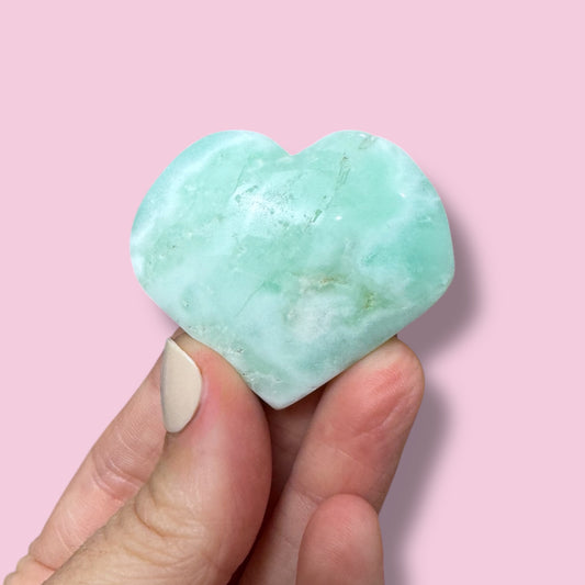 Australian Chrysoprase Heart Carving