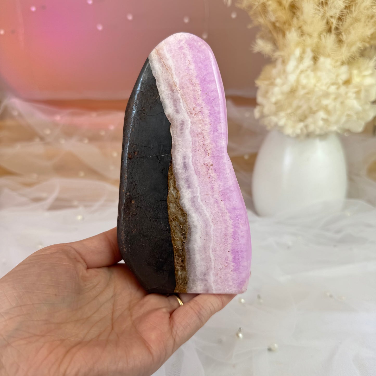 Pink Aragonite Freeform