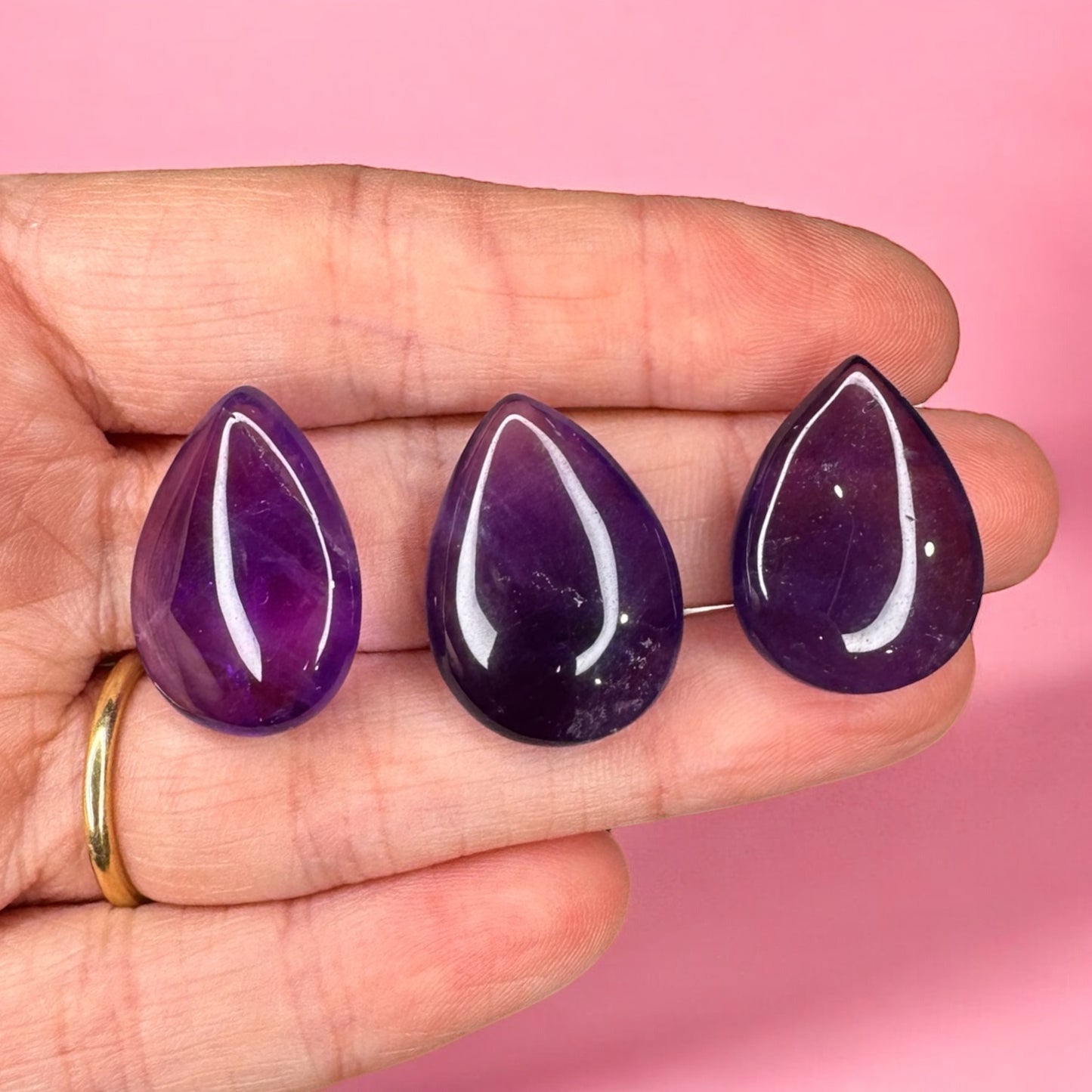 Amethyst Teardrop Cabs | Intuitively Chosen