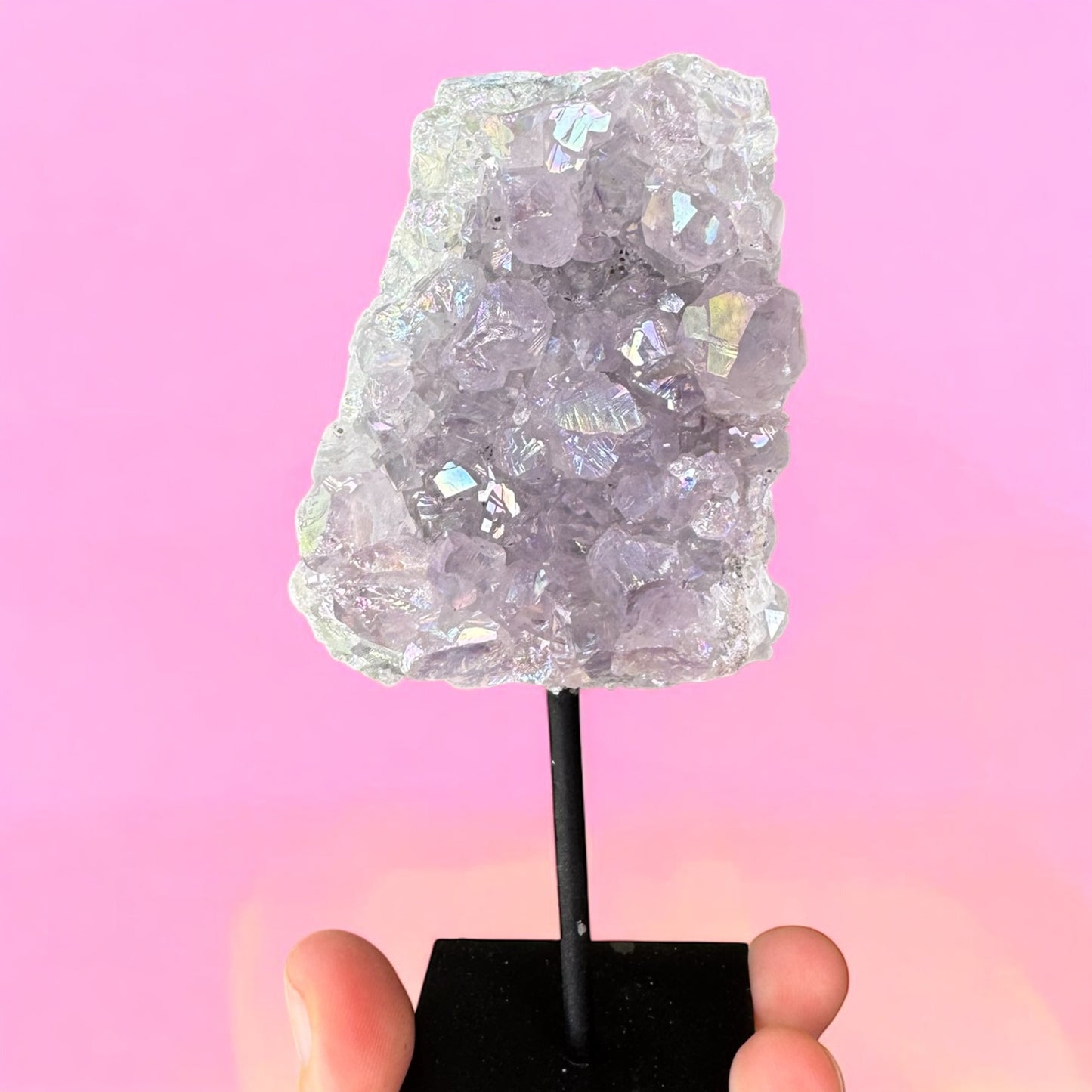 Aura Amethyst Cluster on Stand