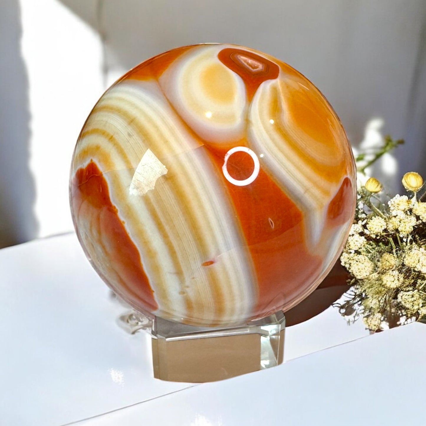 Carnelian Sphere (a) 6.5cm