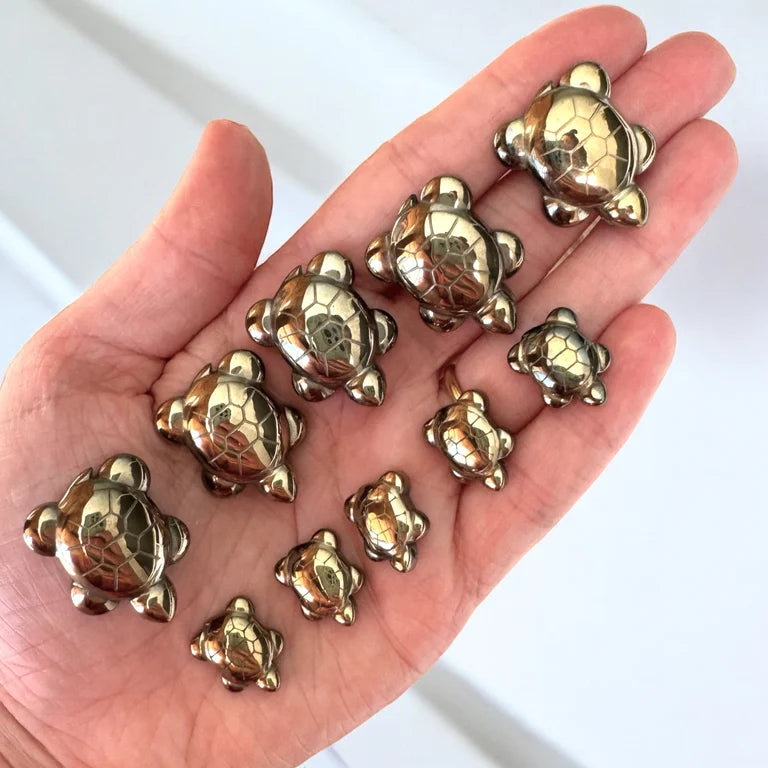 Pyrite Turtle Carvings