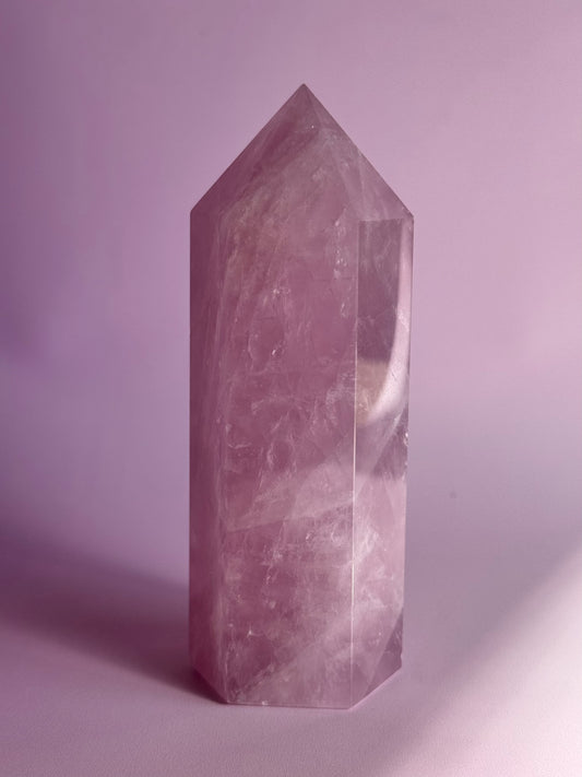 Lavender Rose Quartz Tower (f)