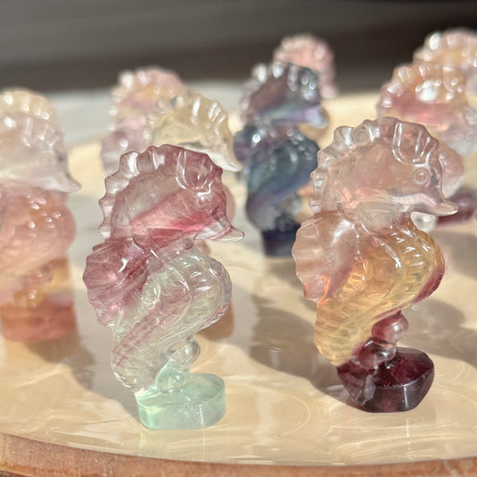 Candy Fluorite Seahorse Carving | Intuitively Chosen
