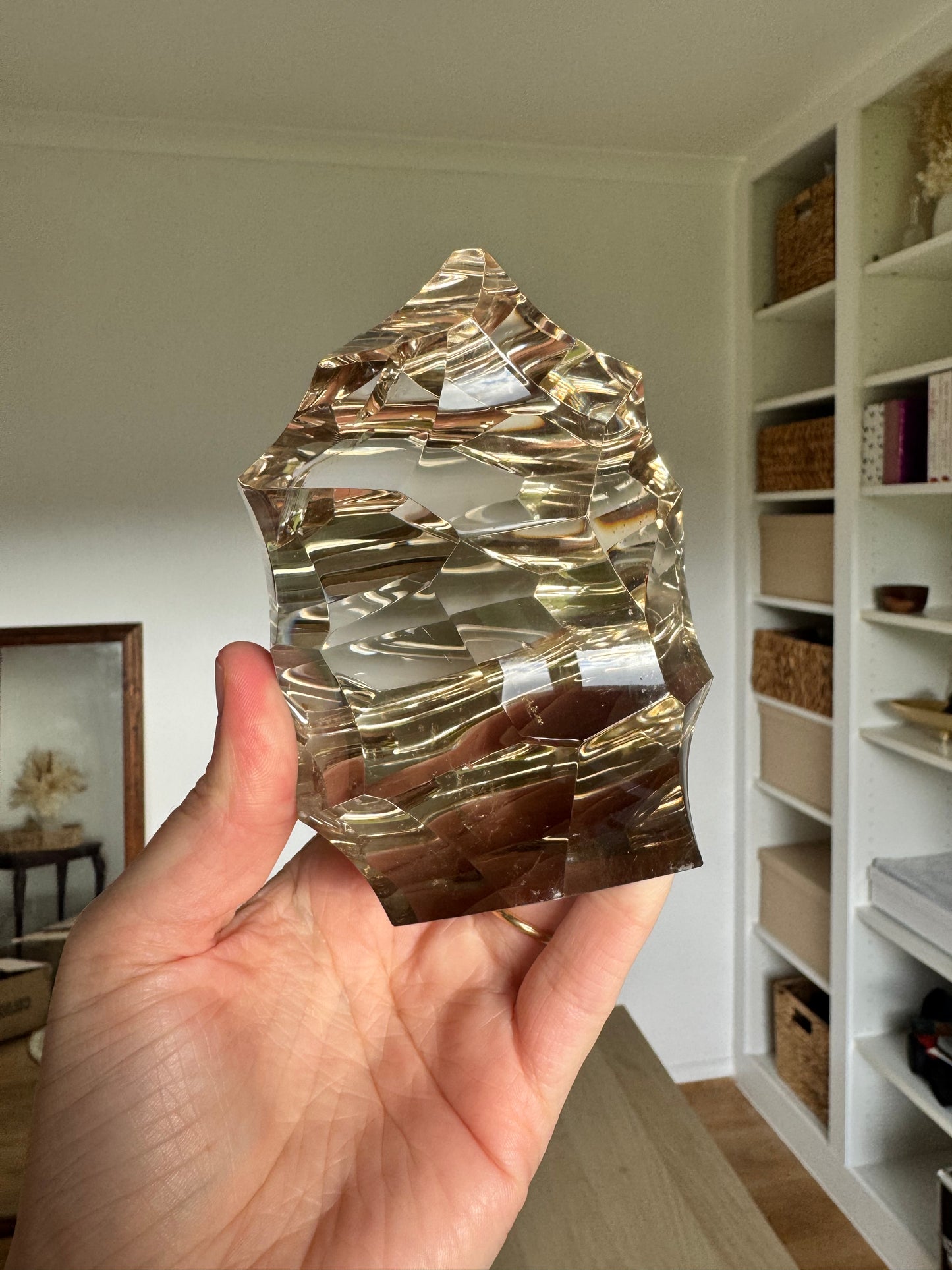 Sculpted HQ Smokey Quartz on Stand
