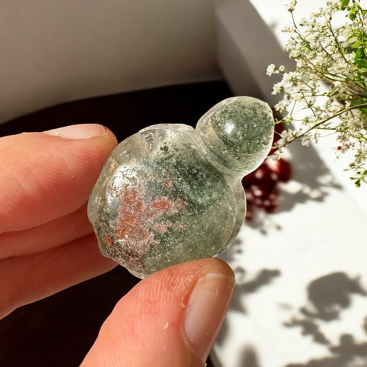 Garden Quartz Mini Turtle Carving