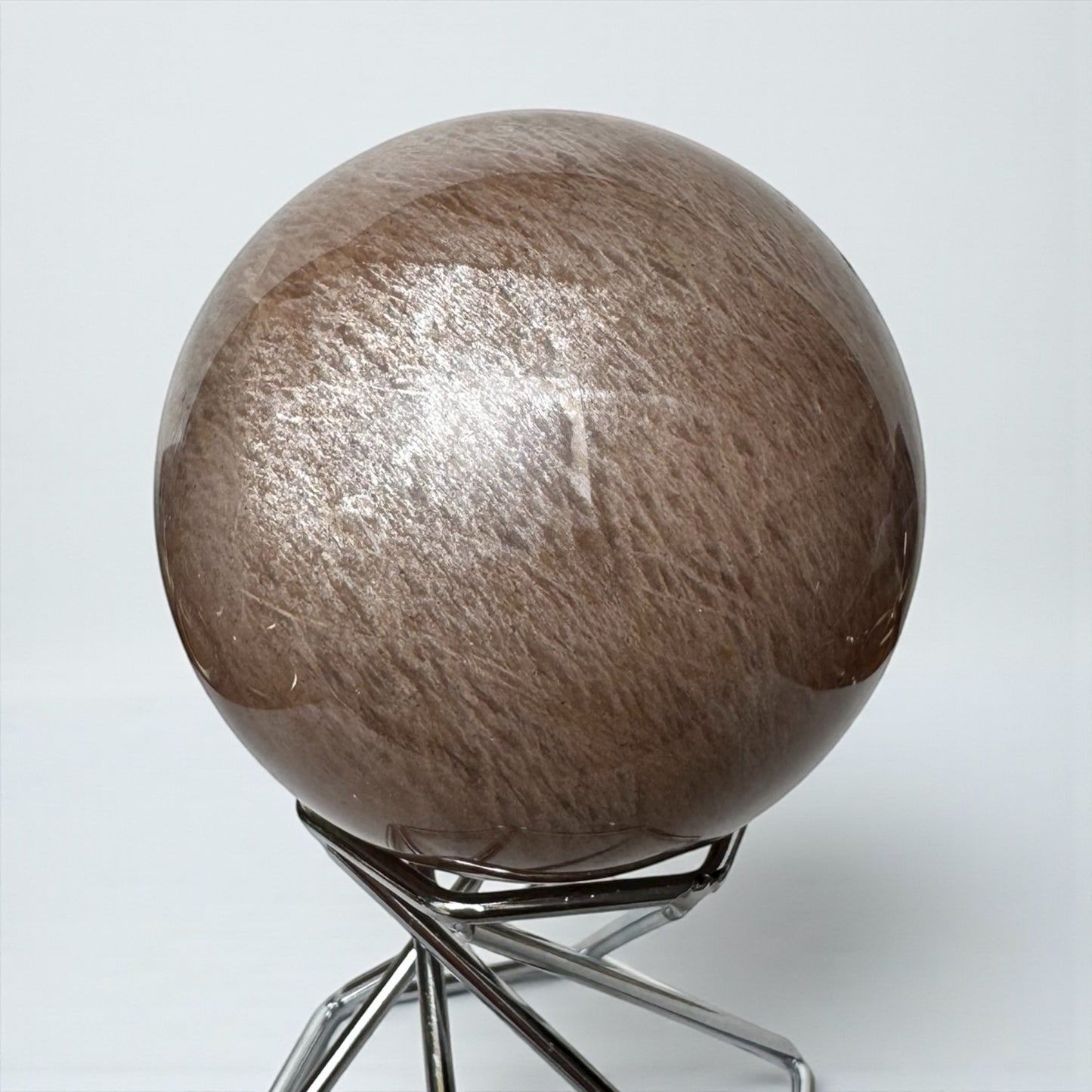 Peach Moonstone Palmstone Sphere (a)