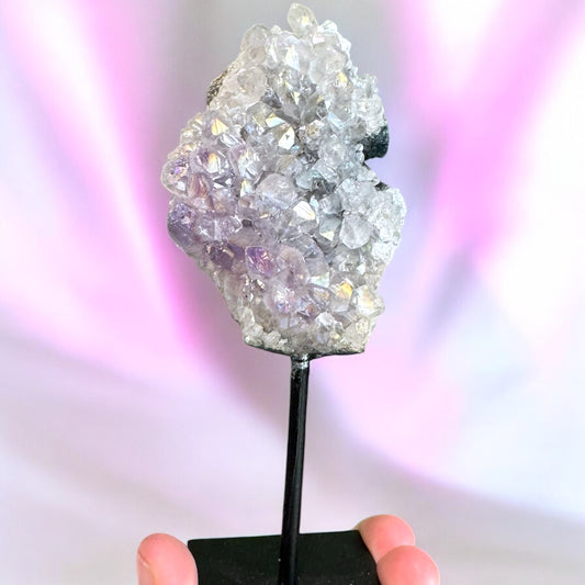 Aura Amethyst Cluster on Stand (m)