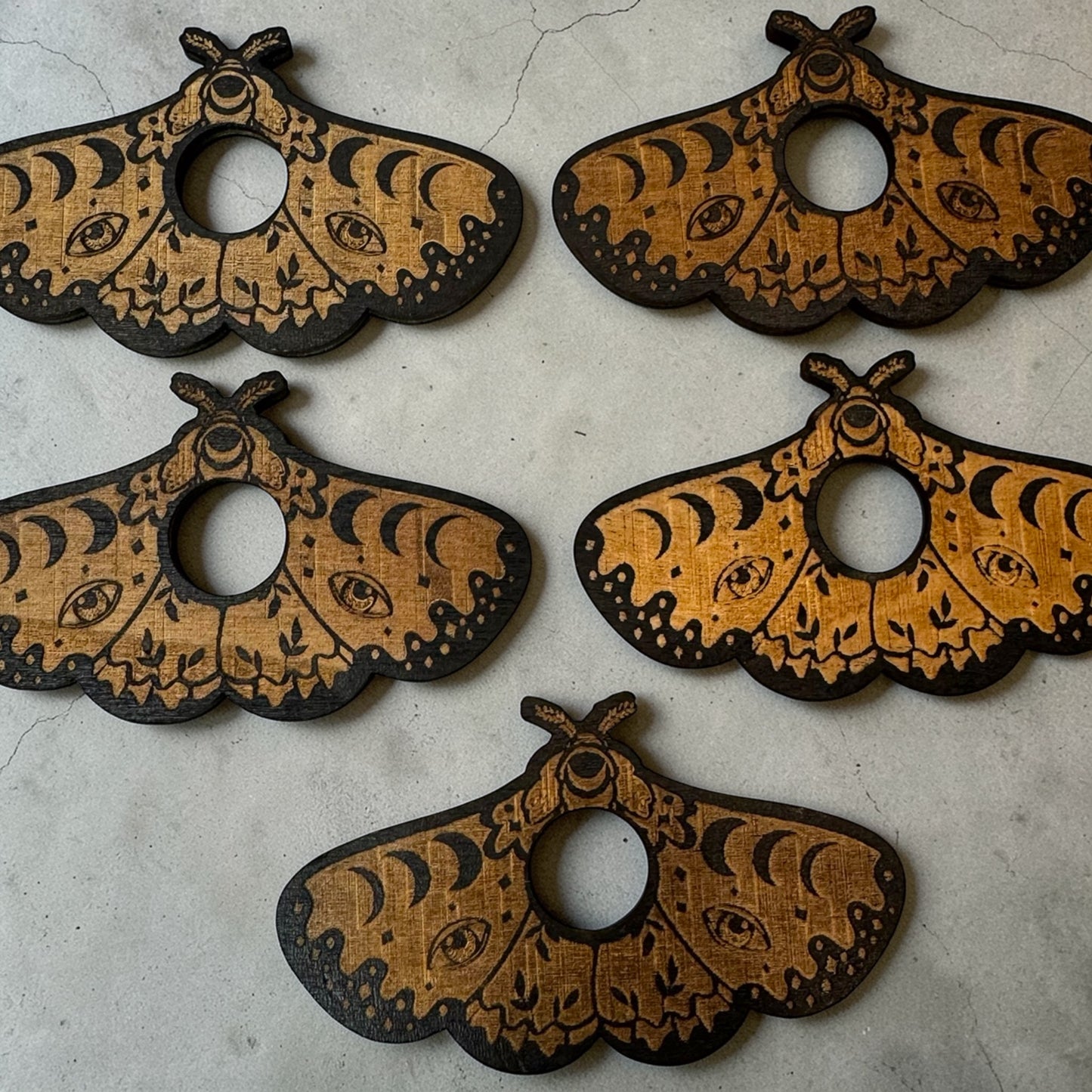 Magic Moth Wooden Sphere Stand