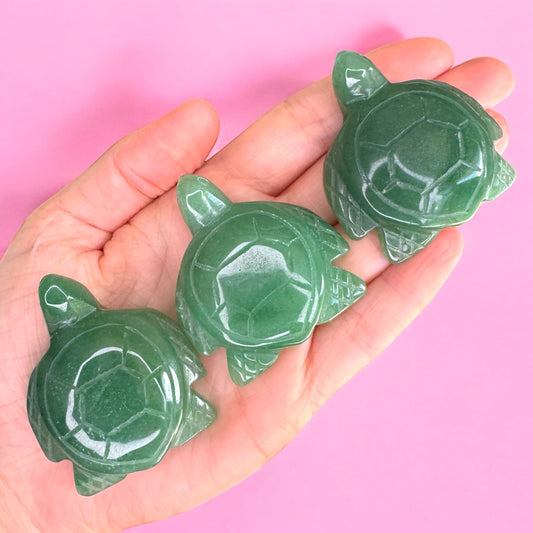 Green Aventurine Turtle Carving | Intuitively Chosen