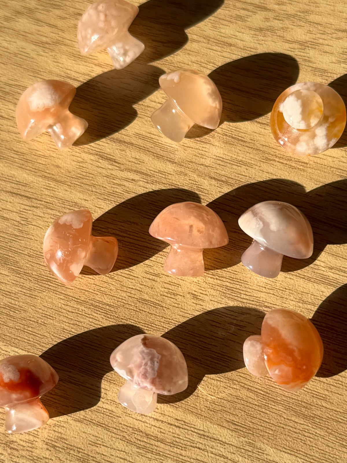 Mini Flower Agate Mushroom Carving | Intuitively Chosen