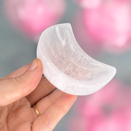 Mini Moon Selenite Bowl (6cm) - Intuitively Chosen