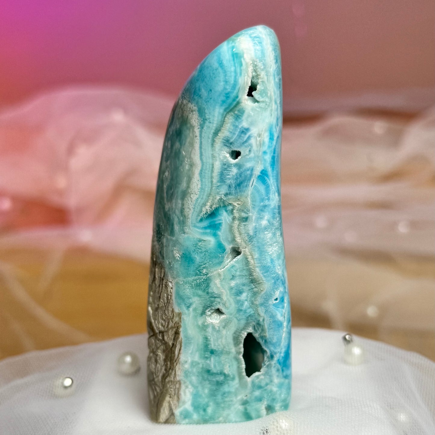 Blue Aragonite and Smithsonite Freefrom