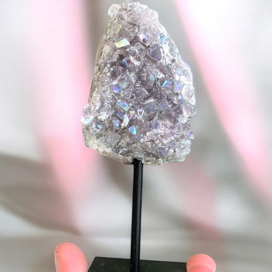 Aura Amethyst Cluster on Stand (c)