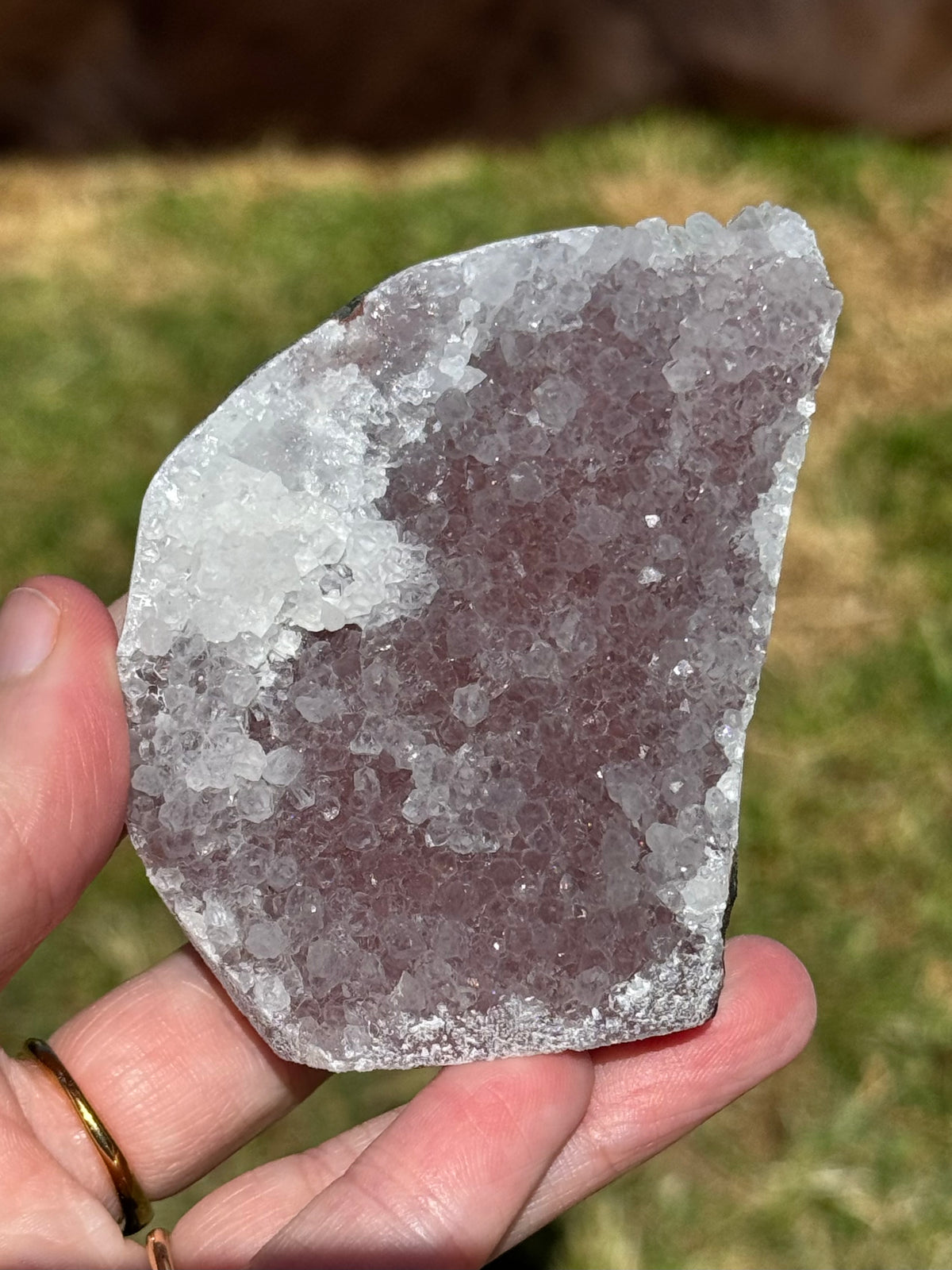 Pinky/Blurple Chalcedony Cluster