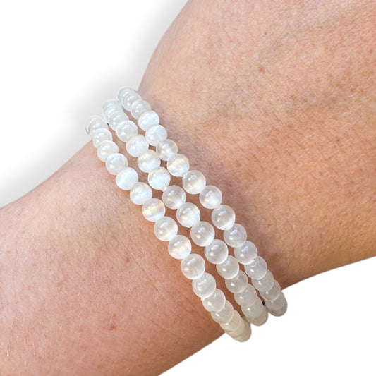 Selenite Bracelets 4mm