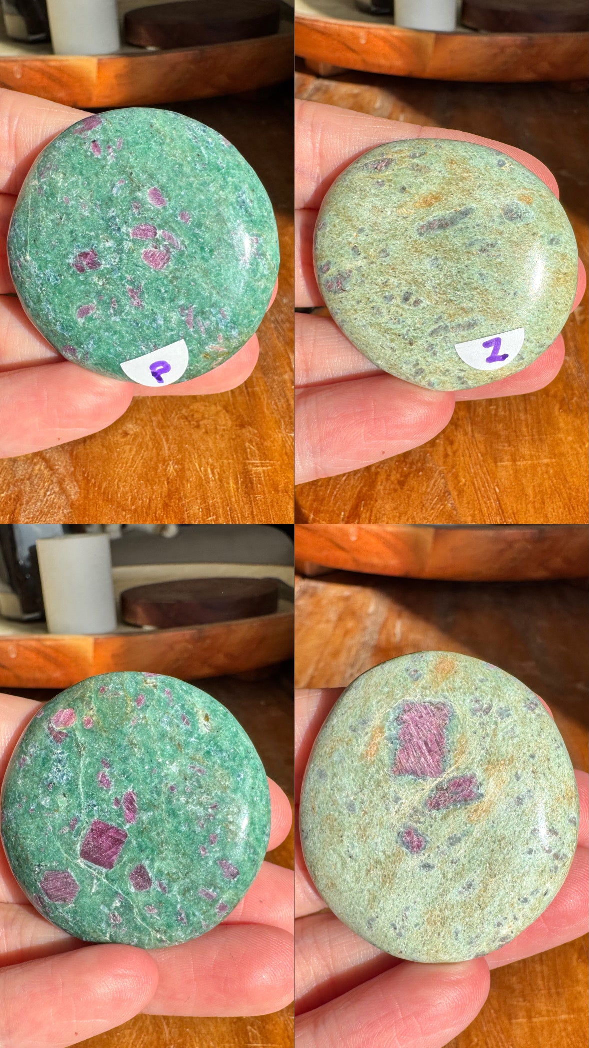 Ruby and Fuchsite Flat Stones | Choose Your Own