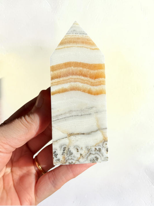 Dendritic Orange Calcite Tower