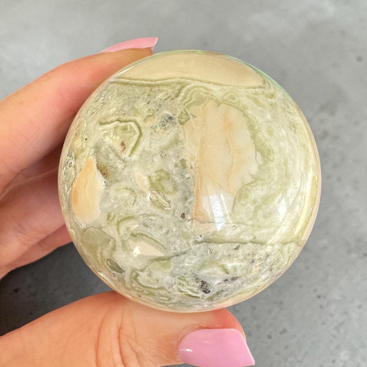 Green Maligano Jasper Sphere