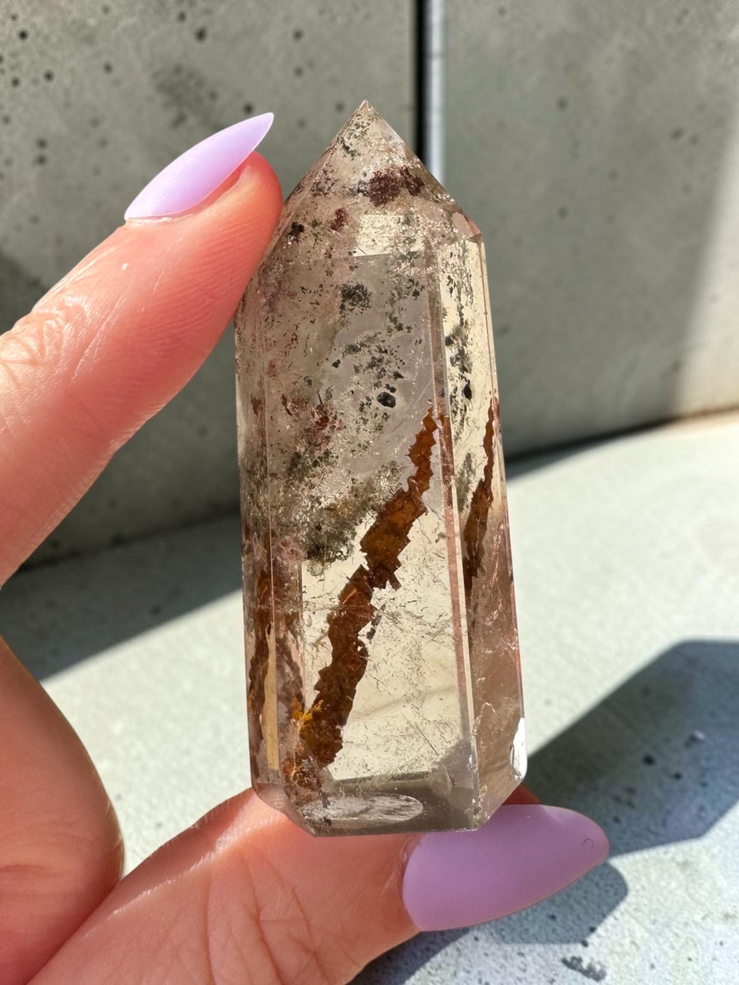 Garden Quartz (lodolite) Point