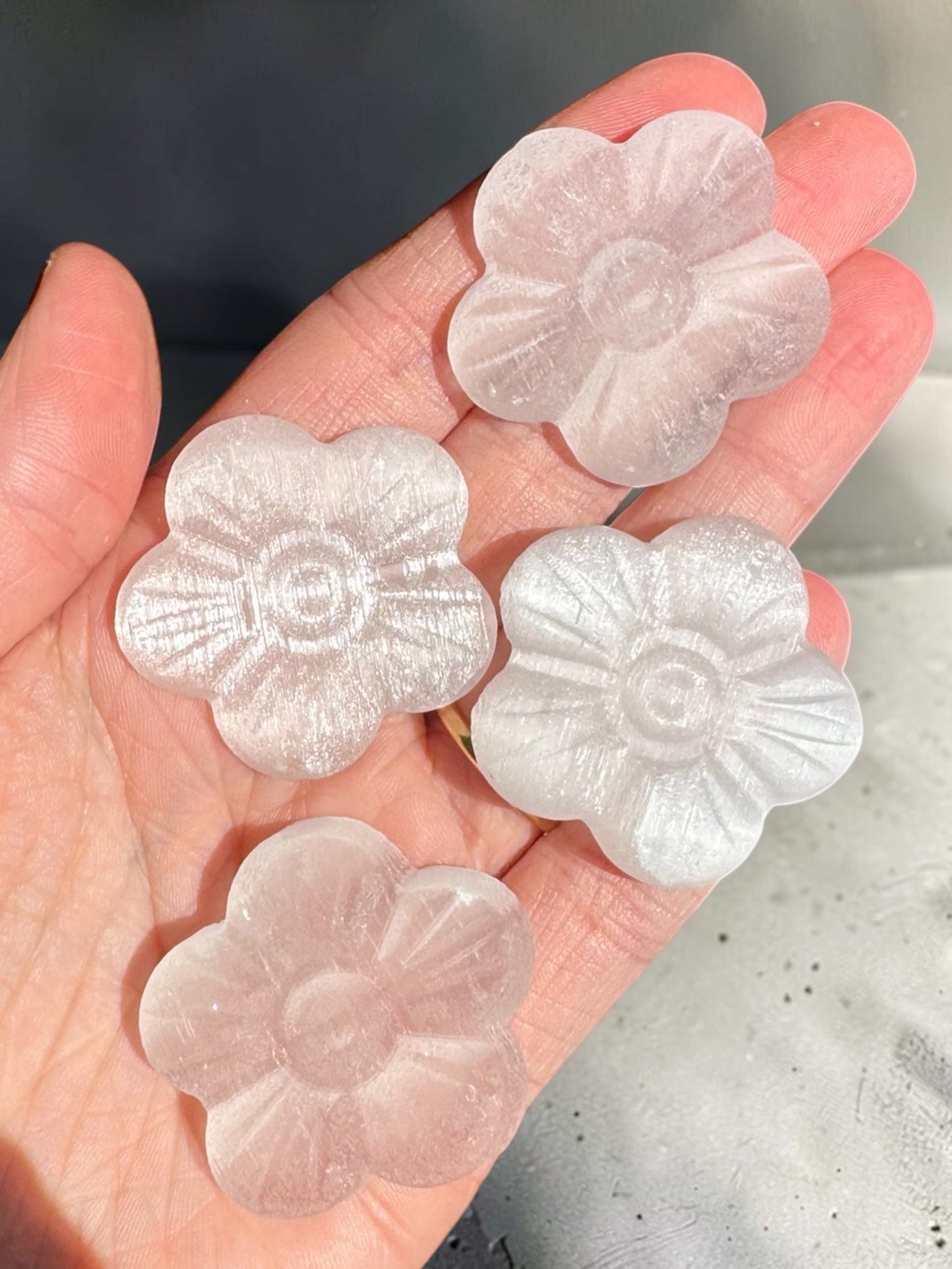 Selenite Flower Carvings | Intuitively Chosen