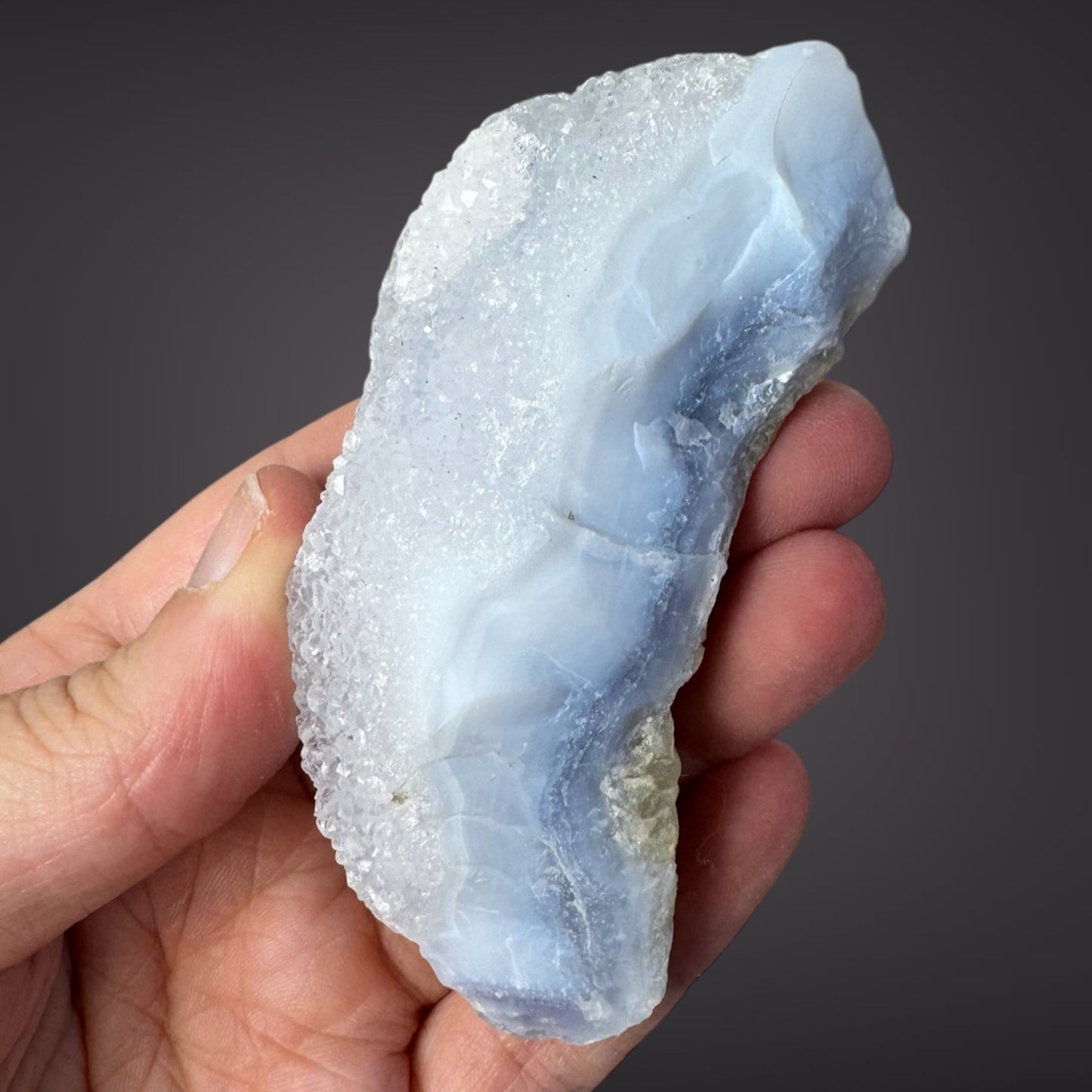 Blue Lace Agate Raw Druzy Cluster