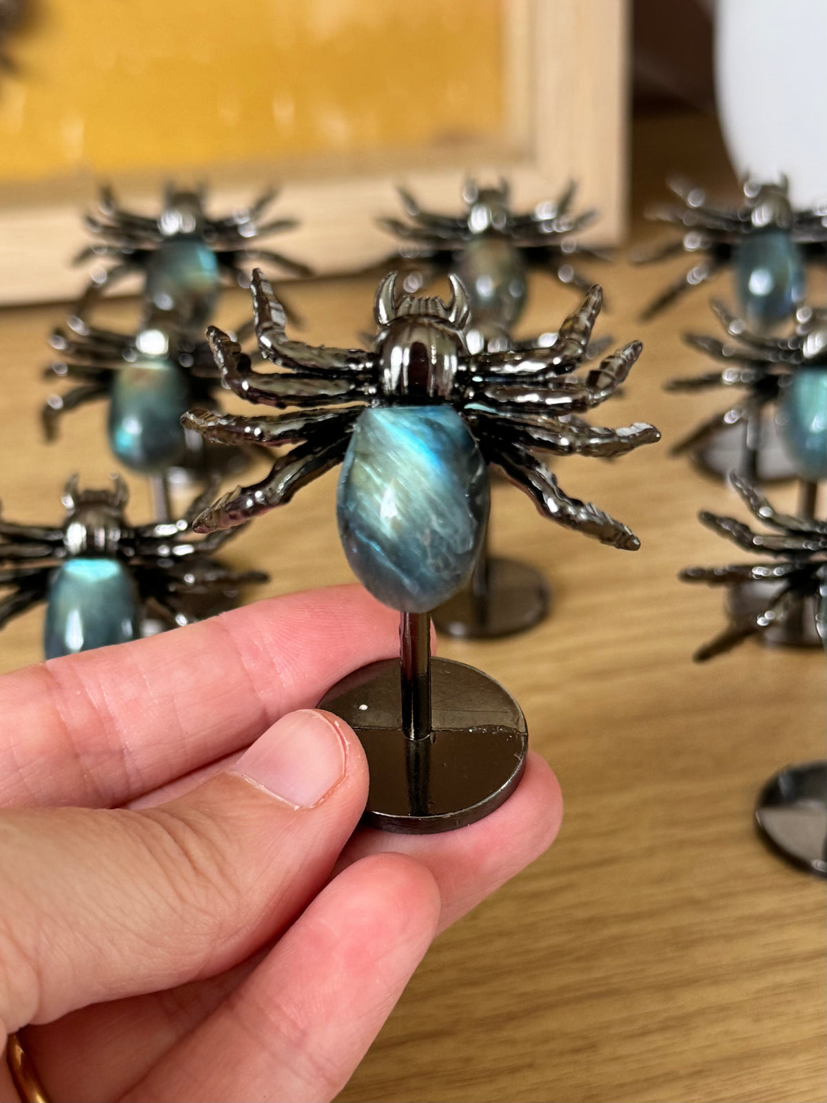 Labradorite Spiders on Stands | Intuitively Chosen