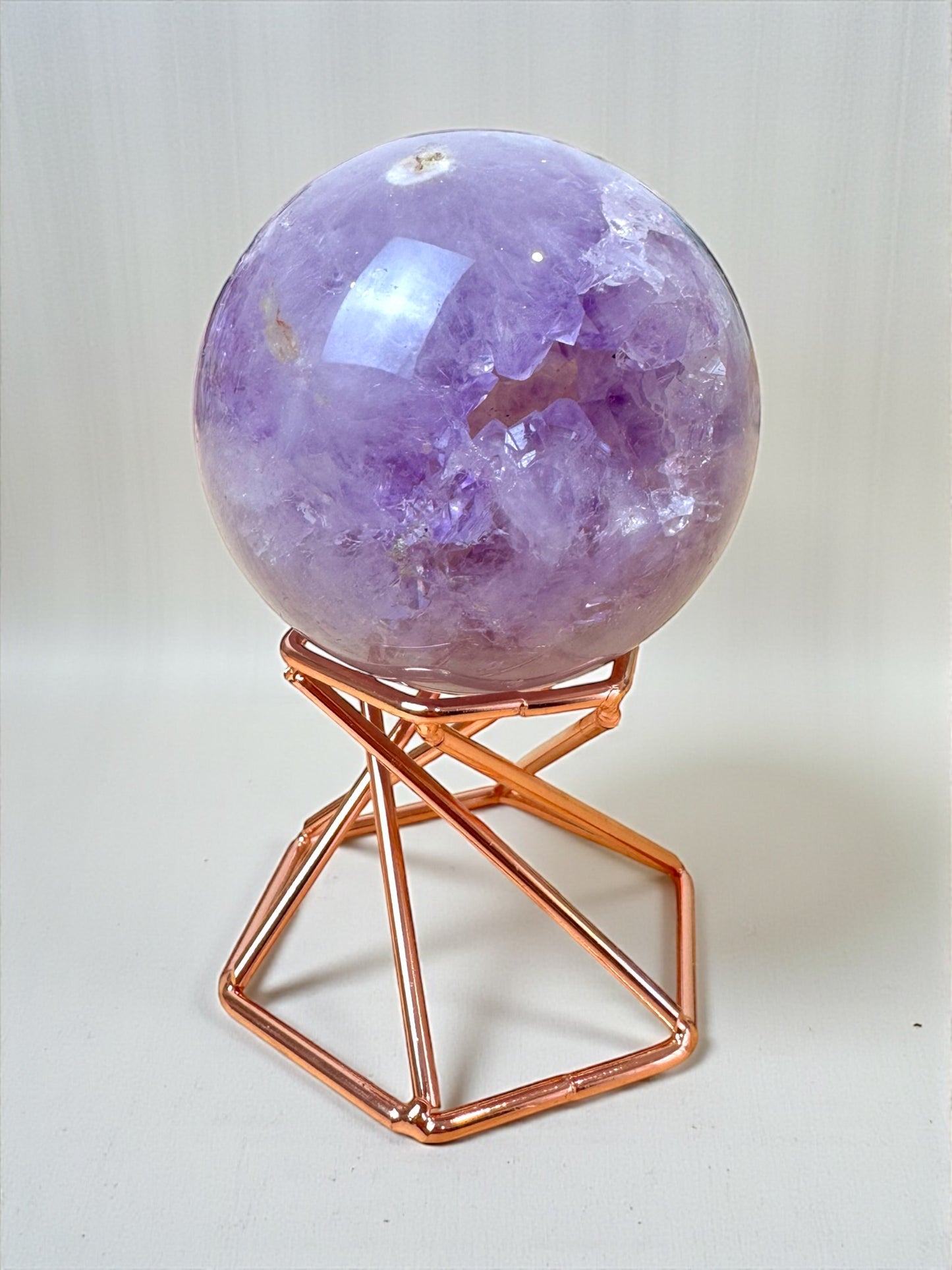 Pink Amethyst + Amethyst Sphere 5.5cm