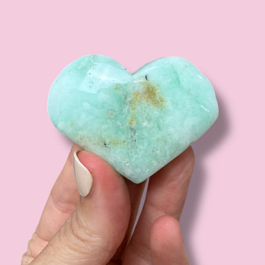 Australian Chrysoprase Heart Carving