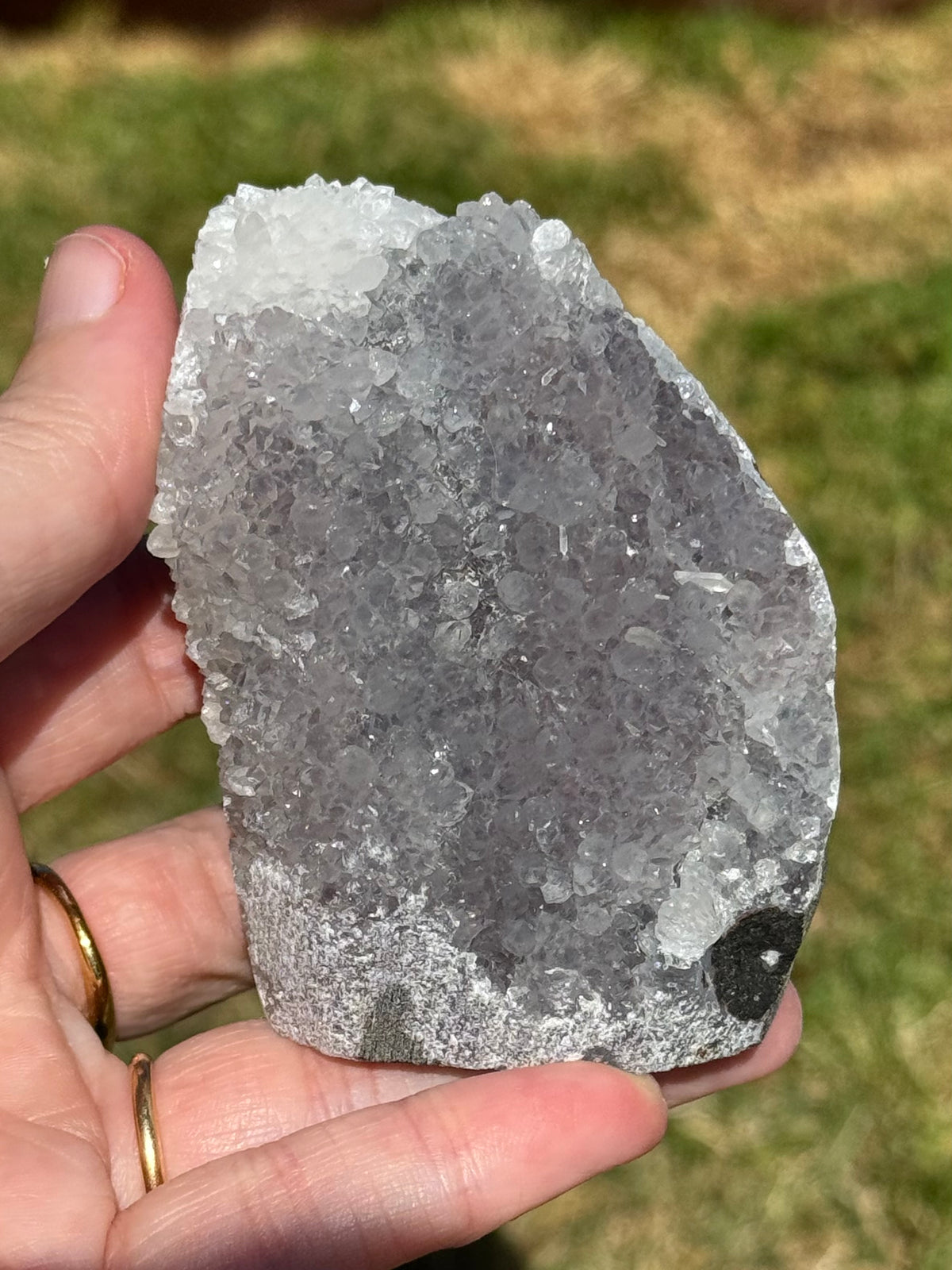 Pinky/Blurple Chalcedony Cluster