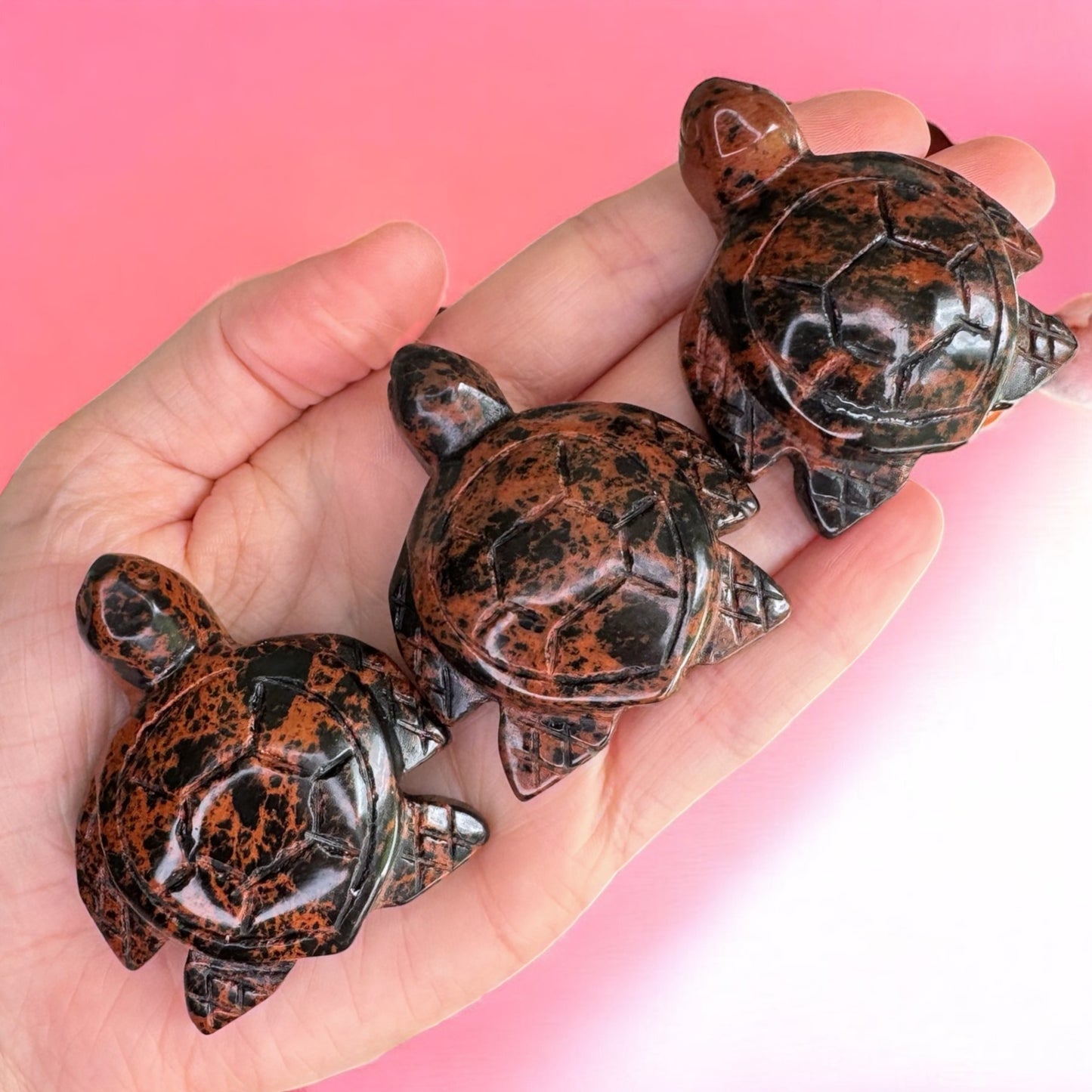 Mahogany Obsidian Turtle Carving | Intuitively Chosen