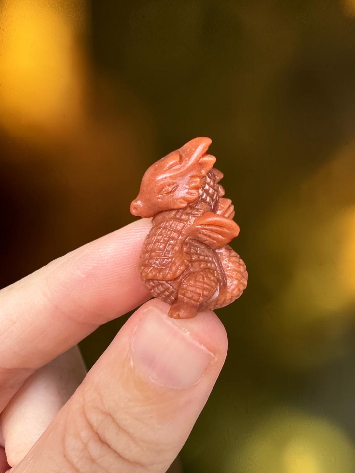 Alashan Agate Mini Dragon Carving