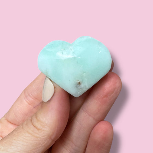 Australian Chrysoprase Heart Carving