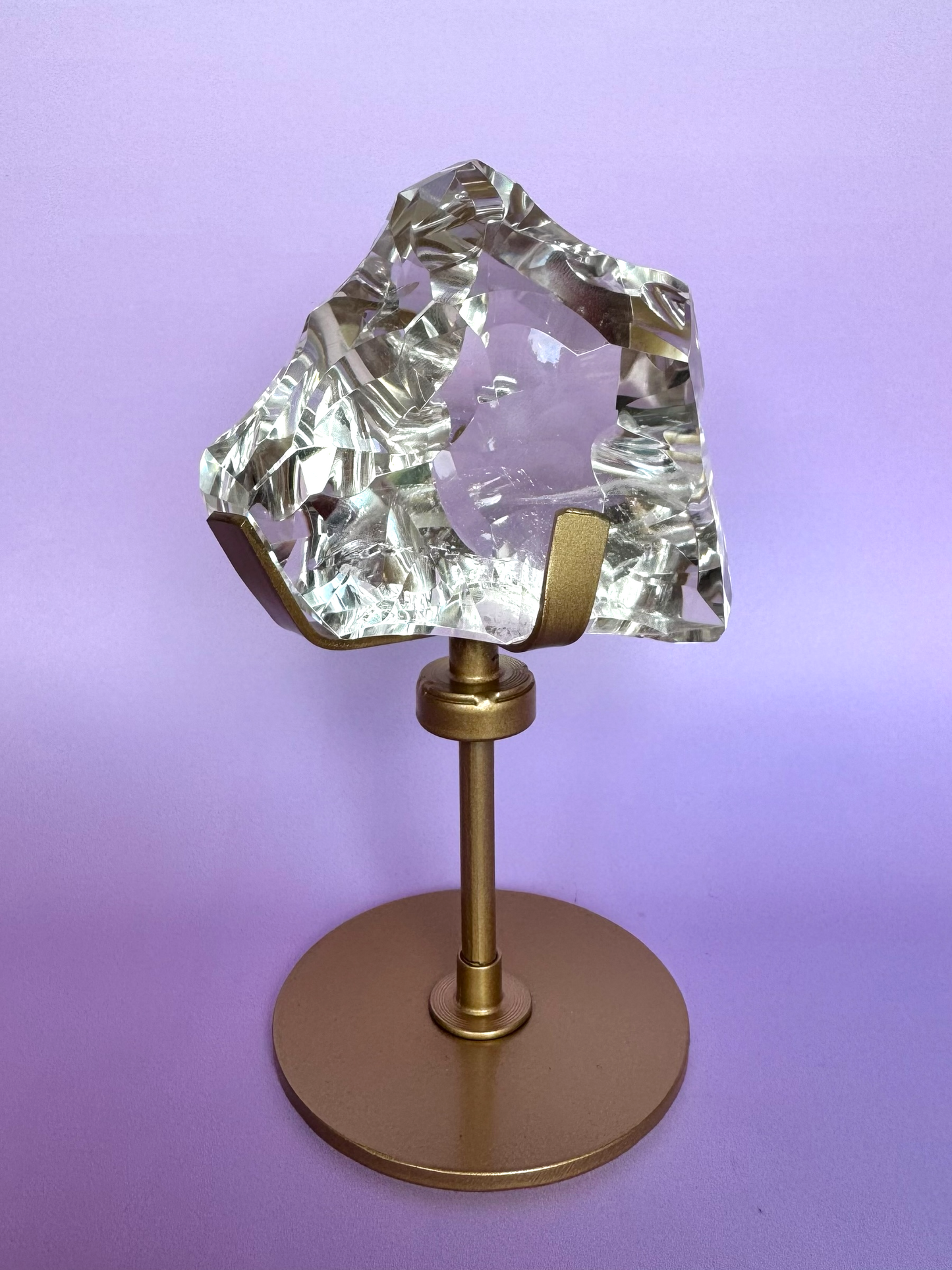 Sculpted HQ Clear Quartz on Stand