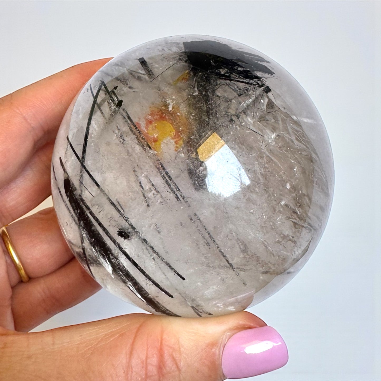 Tourmaline in Quartz Sphere 7cm