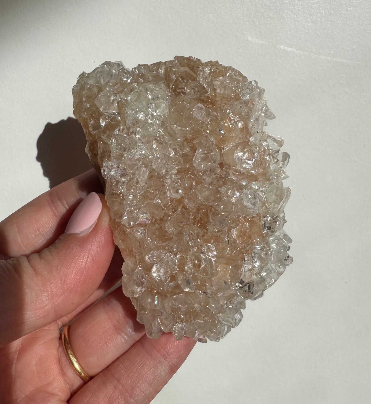 Peach Diamond Apophyllite Cluster/Specimen