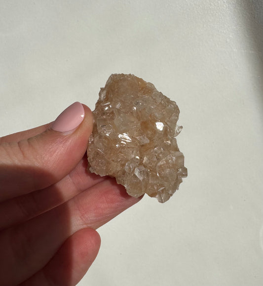 Peach Diamond Apophyllite Cluster/Specimen (D)