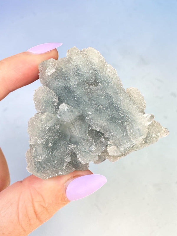 Denim Blue Chalcedony Cluster Specimen
