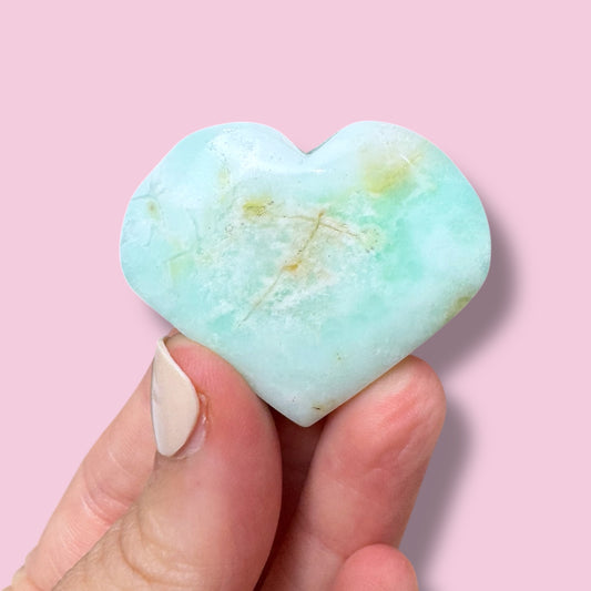 Australian Chrysoprase Heart Carving