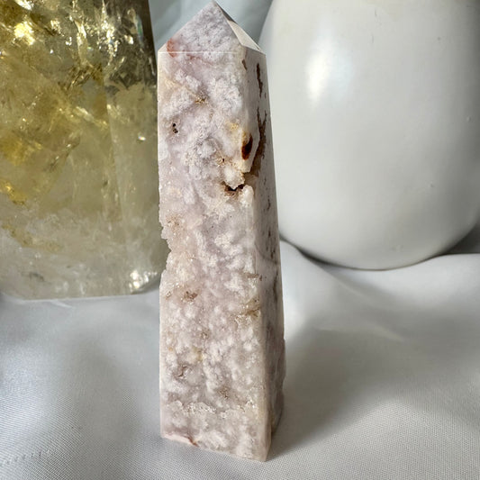 Pink Amethyst and Flower Agate Point (X) 9cm