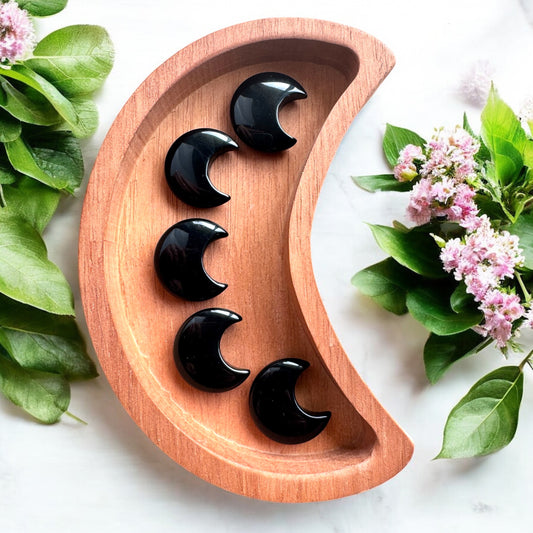 Obsidian Moon Carvings