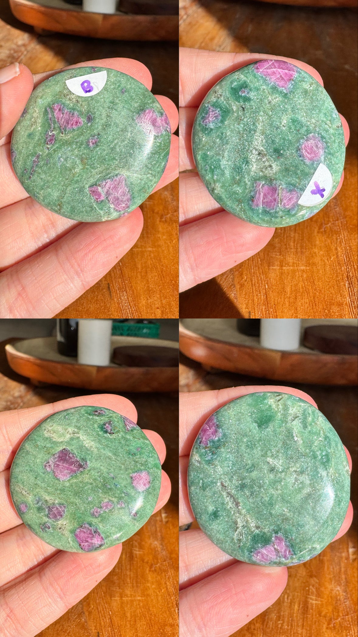 Ruby and Fuchsite Flat Stones | Choose Your Own