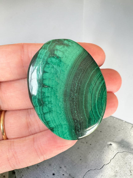 Malachite Palmstone ~ Imperfect