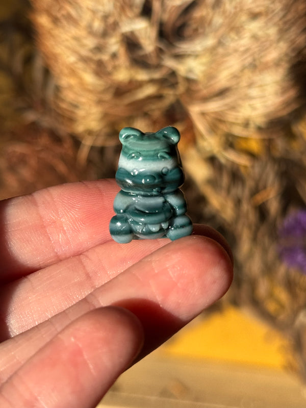 Alashan Agate Mini Winnie the Pooh Carving