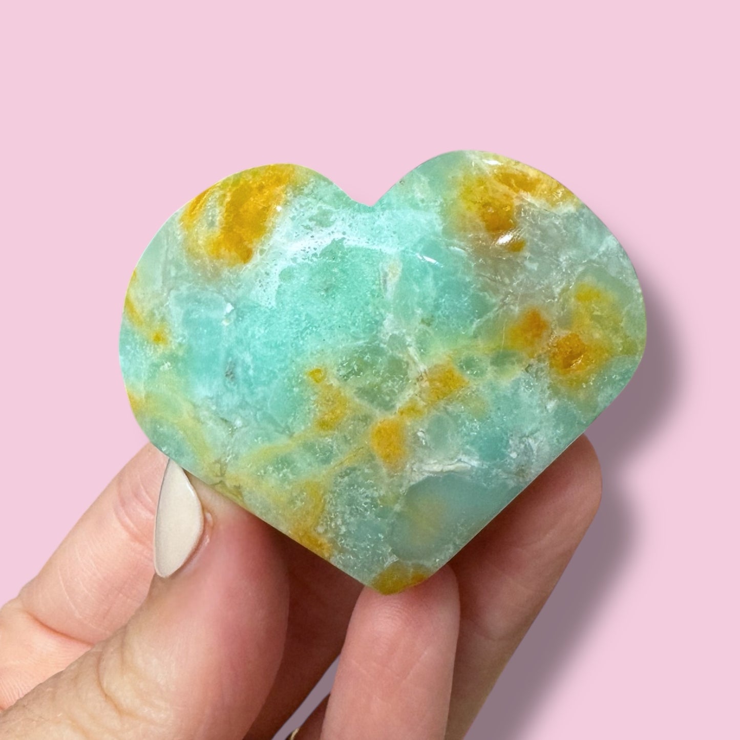 Australian Chrysoprase Heart Carving