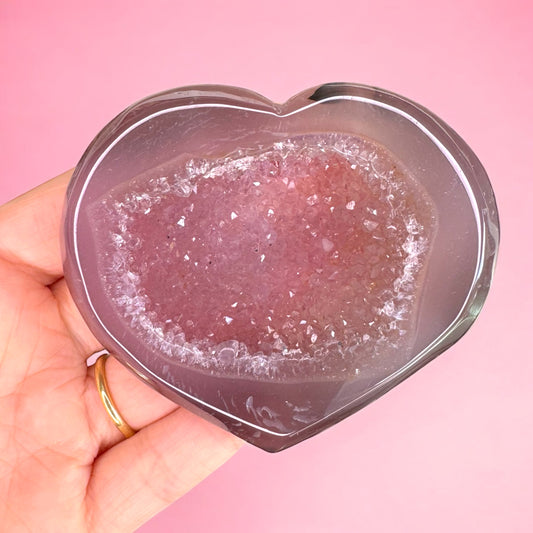 Druzy Agate Heart